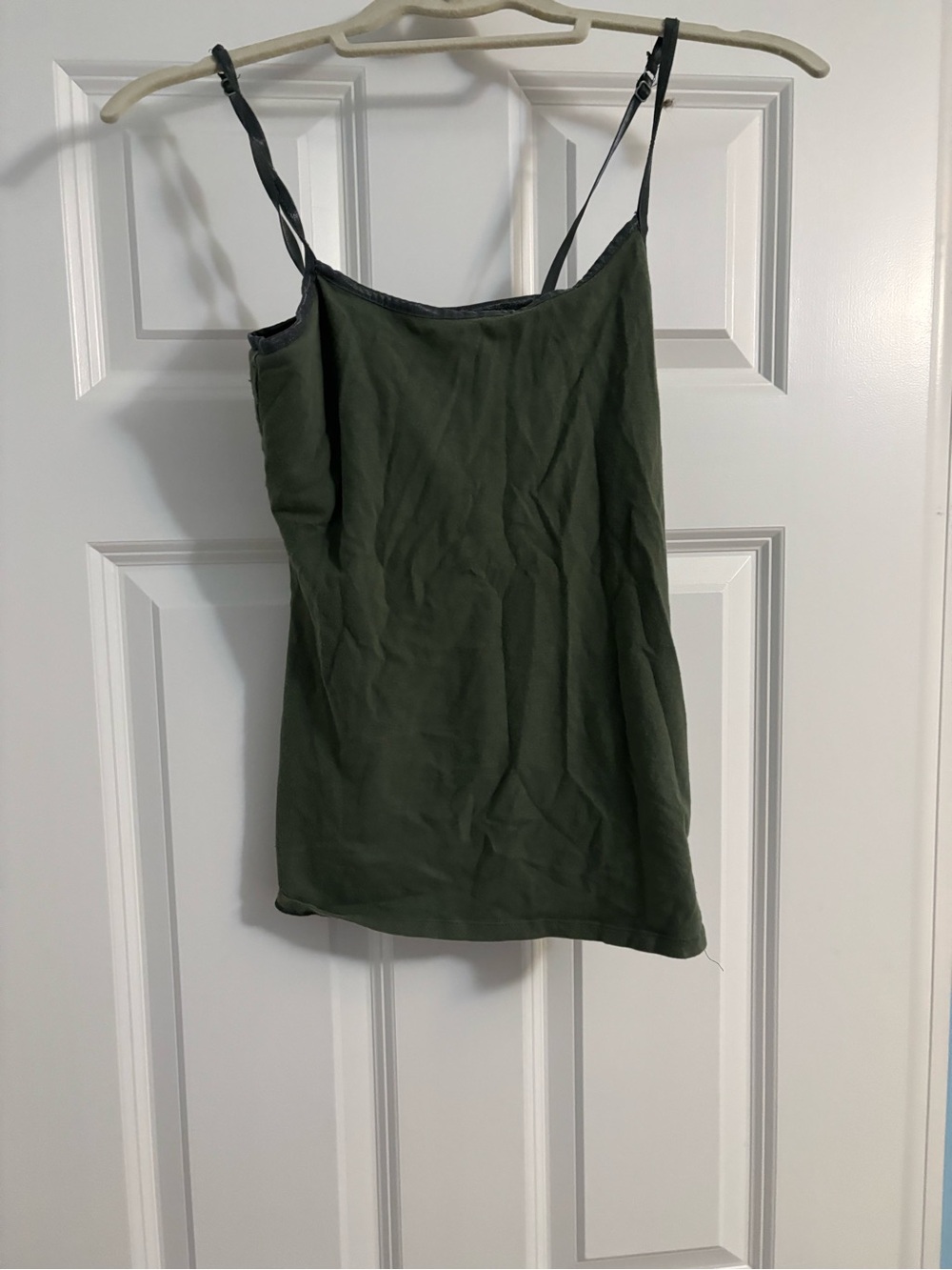 SO Olive Green Adjustable Spaghetti-Strap Cami